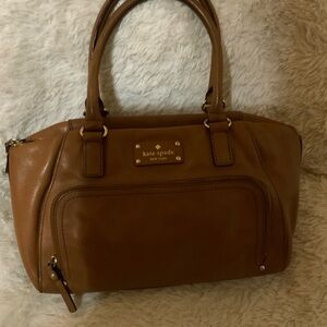 Kate Spade Brown Leather Marion Baxter  Catalina Satchel
